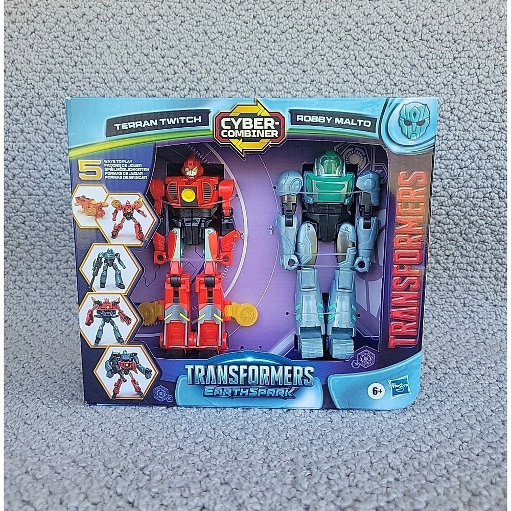 Transformers Toys EarthSpark Cyber-Combiner Terran Twitch and Robby Malto NIB